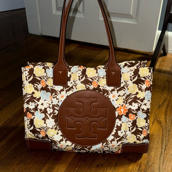 TORY BURCH FORAL TOTE - Picture 1 of 4